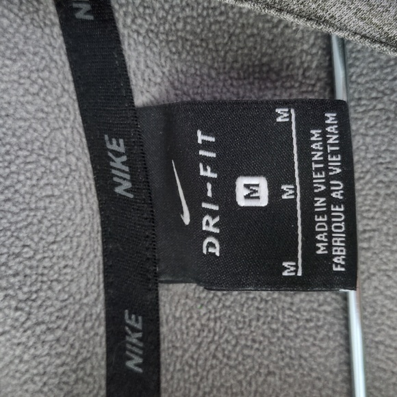 Nike Dri-Fit‎ Gray Fleece Lined Athletic Hoodie Men's Size M - Picture 5 of 7